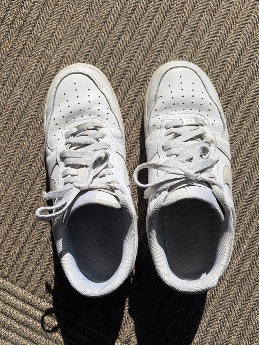Nike Air Force 1s Leather Sneakers